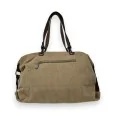 Handtasche Mandoline aus Samt in Taupe & Braun