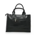 Studded black Mandoline rigid handbag