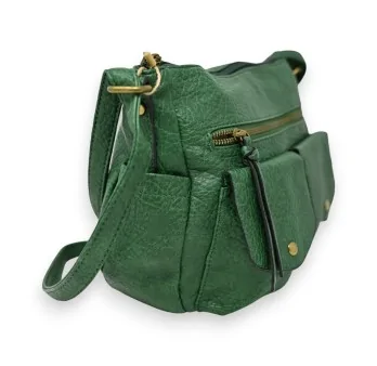 Sac bandoulière vert souple de chez Mandoline