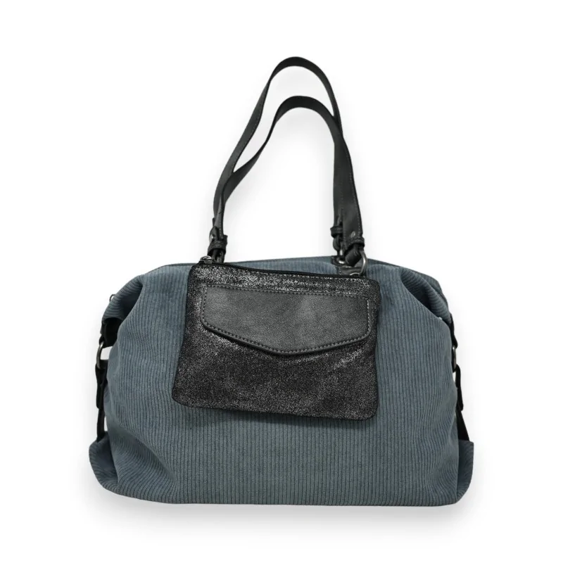 Mandoline grey velvet handbag