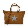 Large Camel star handbag by Mandoline