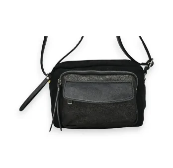 Black velvet crossbody bag Mandoline