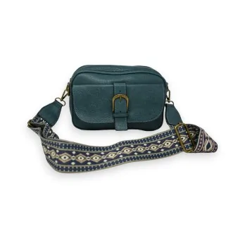 Mandoline Teal Crossbody Bag