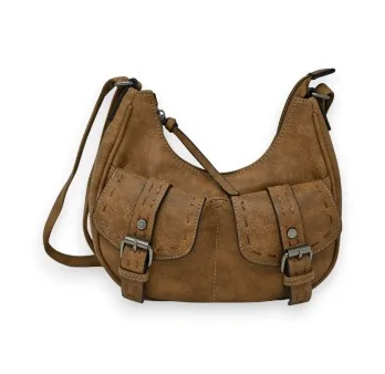 Mandoline Taupe Shoulder Bag