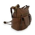 Brown Mandoline Crossbody Bag