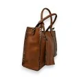 Steife Handtasche in Camel von Mandoline