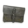 Studded Wallet Mandoline Metallic Gray