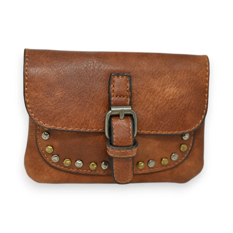 Studded Wallet Mandoline Camel