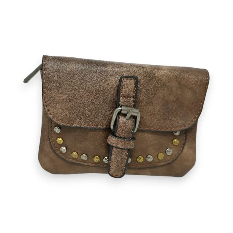 Studded taupe wallet by Mandoline