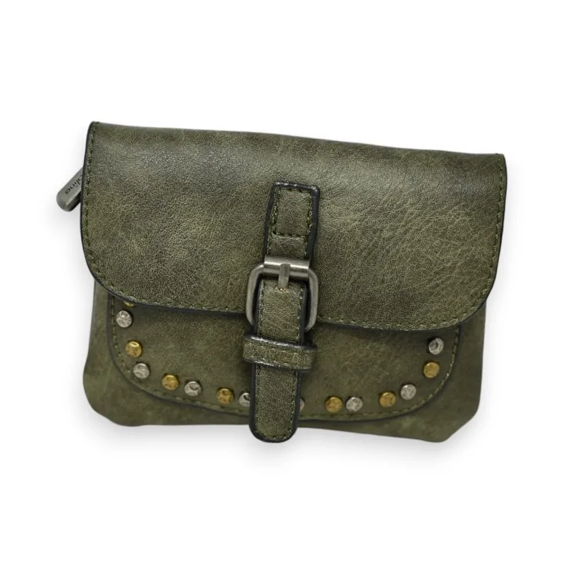 Studded Khaki Mandolin Wallet