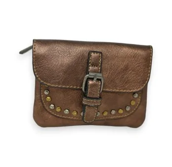 Bronze studded wallet by Mandoline