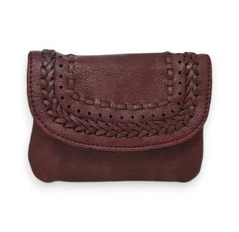 Woven Wallet Mandoline Burgundy