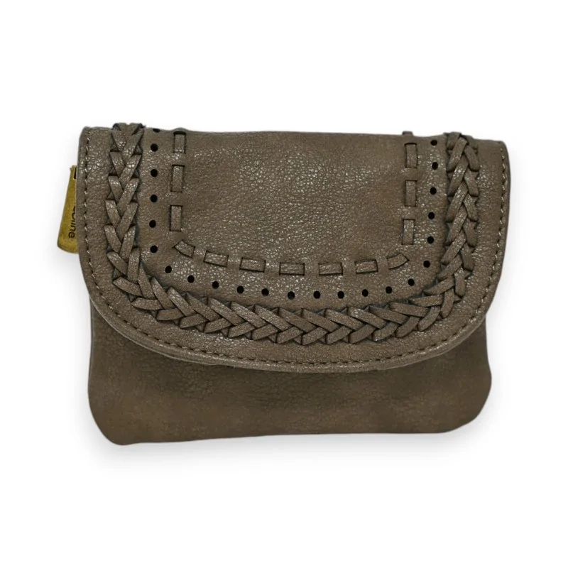 Taupe Braided Mandolin Wallet