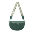 David Jones fluffy green crossbody fanny pack