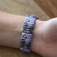 Ernest's watch printed with purple wildflowers