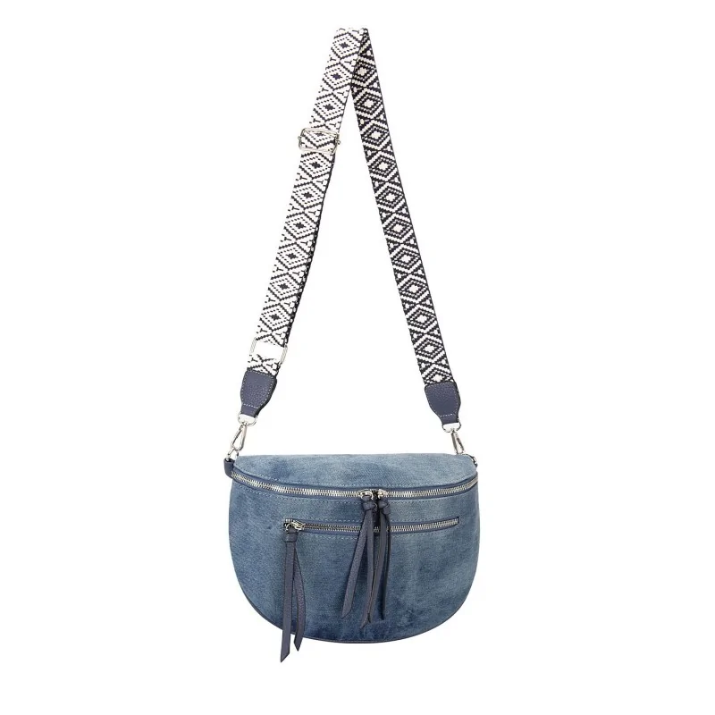 Denim crossbody belt bag by David Jones