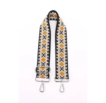 Ethnic Fabric Mustard Shoulder Strap