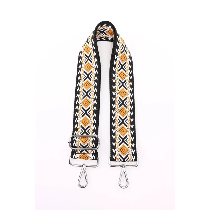 Ethnic Fabric Mustard Shoulder Strap