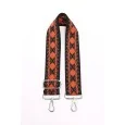 Ethnic Fabric Orange and Black Shoulder Strap