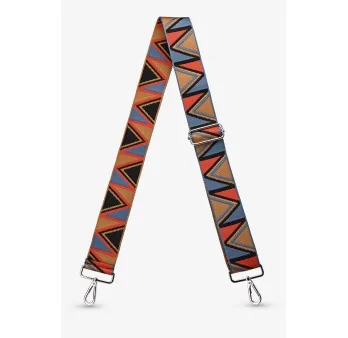 Multicolored Geometric Fabric Shoulder Strap