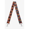 Multicolored Geometric Pattern Fabric Shoulder Strap