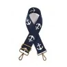 Navy Fabric Anchor Shoulder Strap