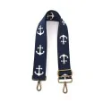 Navy Fabric Anchor Shoulder Strap