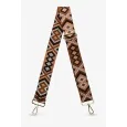 Camel and Brown Ethnic Fabric Shoulder Strap