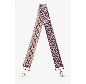 Bohemian Purple Fabric Shoulder Strap