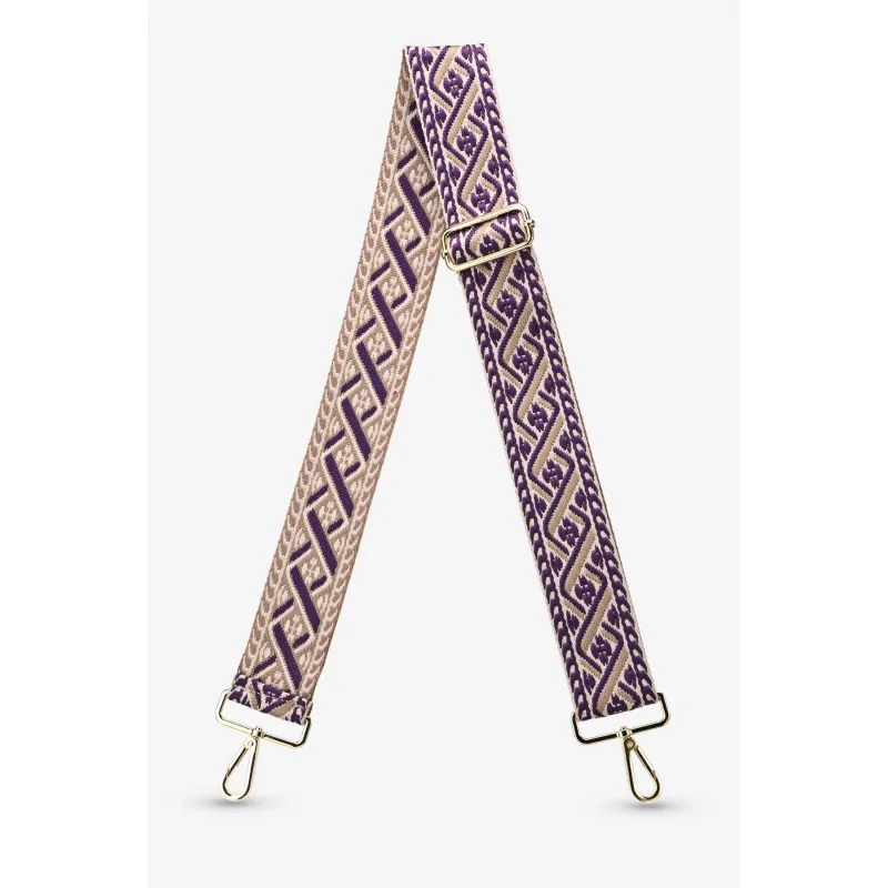 Bohemian Purple Fabric Shoulder Strap