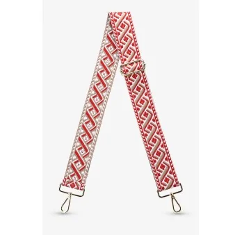 Bohemian Red Fabric Shoulder Strap