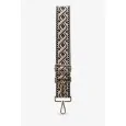 Black and Beige Ethnic Fabric Shoulder Strap