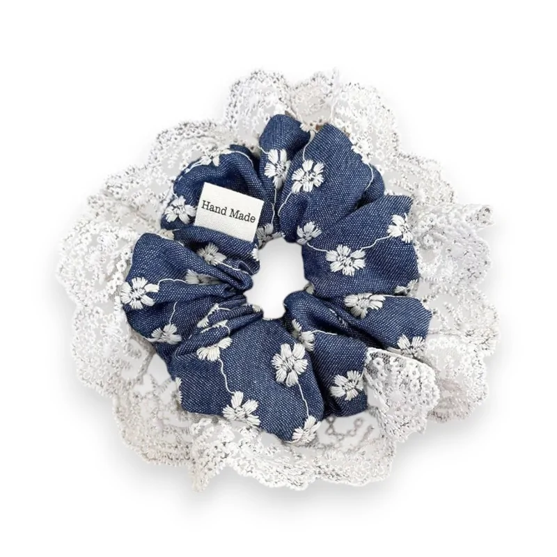 Romantische Blumenspitze Scrunchie