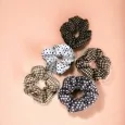 Set of 5 brown printed scrunchies