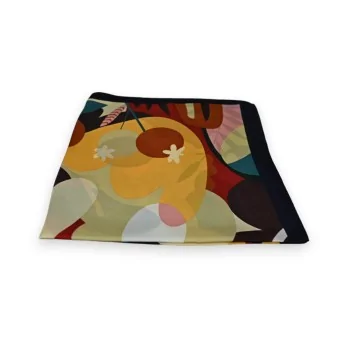 Foulard carré multicolore imprimé floral