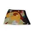 Multicolored square scarf with floral print