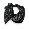 Black and white patterned square scarf