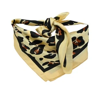 Leopard Print Square Scarf