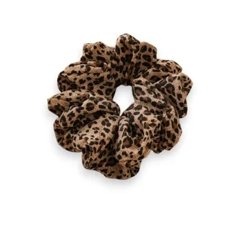 Leopard print hair scrunchie