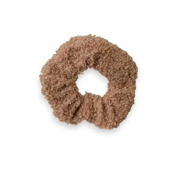 Scrunchie aus geringeltem Stoff in Taupe