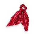 Scrunchie con Foulard a Pois Rosso e Bianco