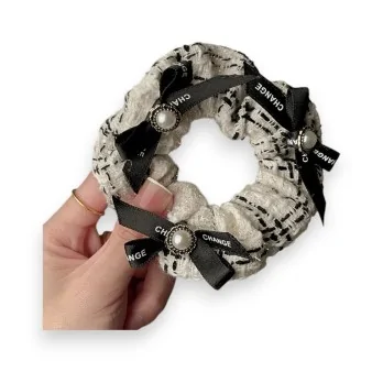 Fancy tweed scrunchie