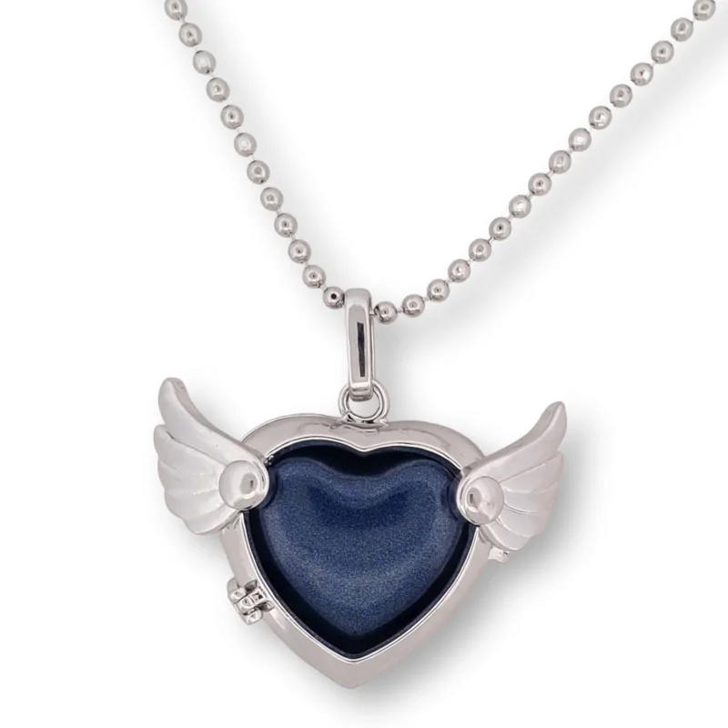 Collar de Corazón Bonito Alas de Ángel Abrir