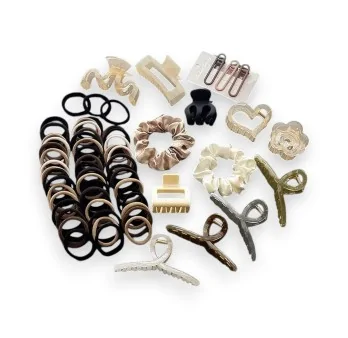 Kit 65 Accessoires Cheveux Variés