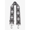 Fancy Black and Gray Geometric Pattern Shoulder Strap