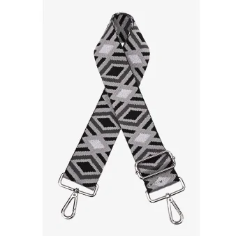 Fancy Black and Gray Geometric Pattern Shoulder Strap