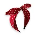 Fancy Red and White Polka Dot Headband