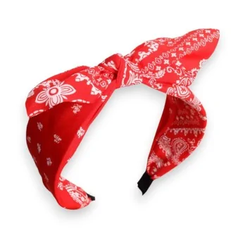 Diadema bandana de fantasía roja