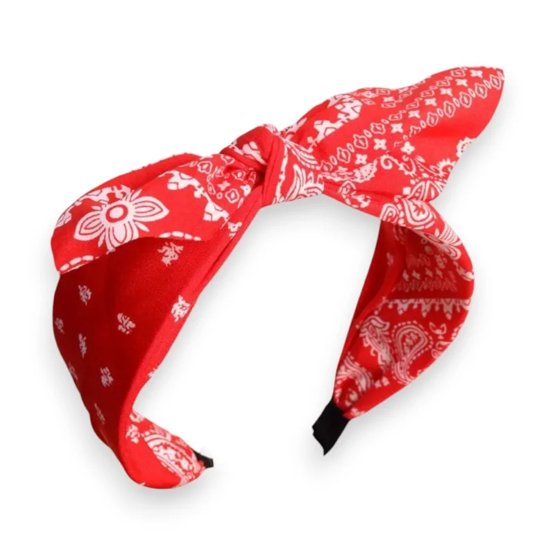 Rotes Bandana-Haarband mit Muster