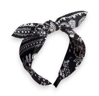 Black fancy bandana headband